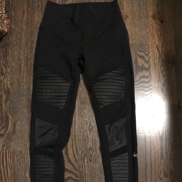Alo Yoga Black Moto Leggings - Picture 1 of 2